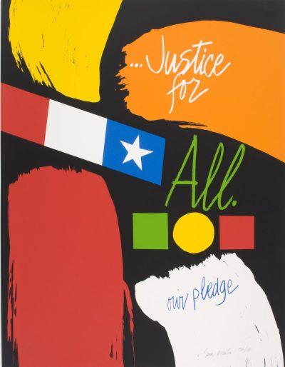Artwork with the words "Justice for All"