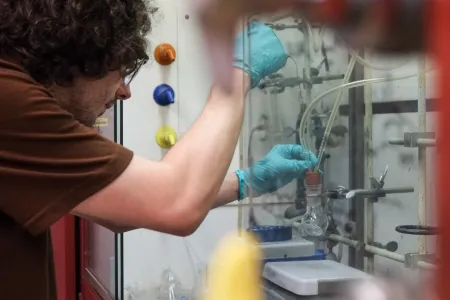 Gregory Feldman in the lab