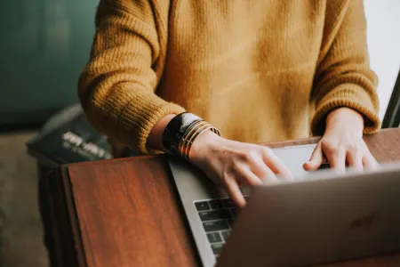 Individual Sitting at computer