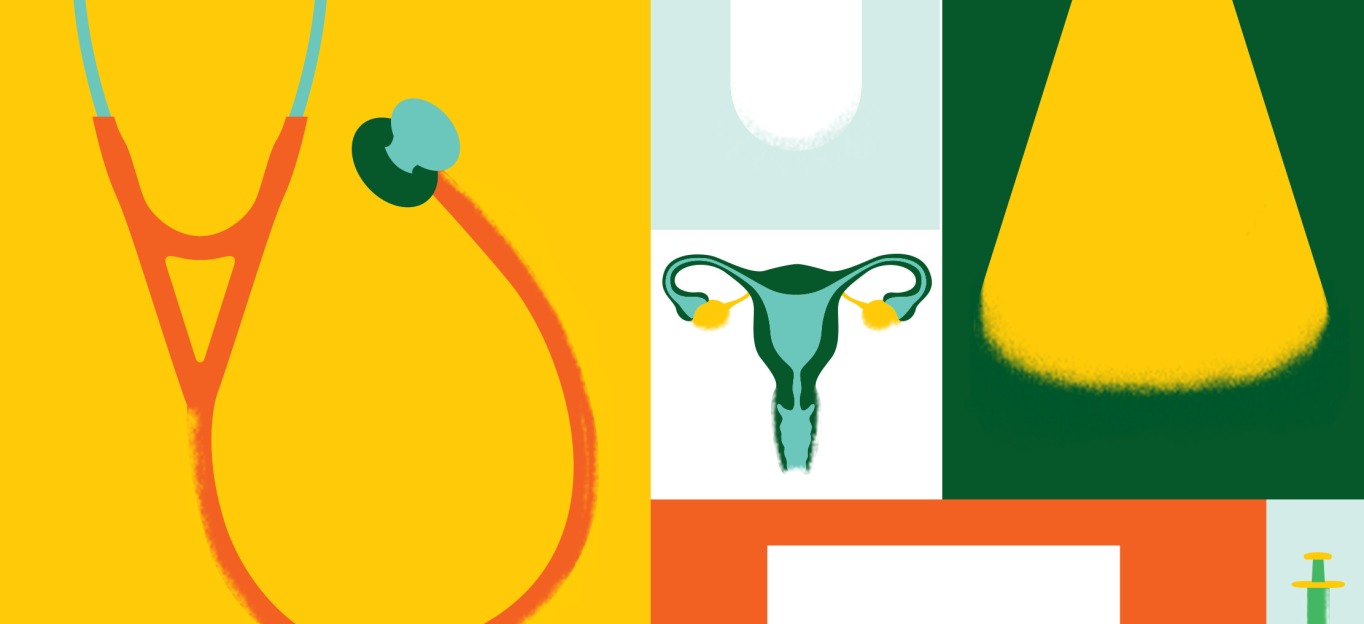 Illustration of medical research tools