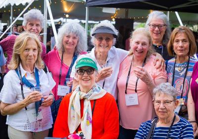 Julie Goodfriend '63 and friends at Reunion