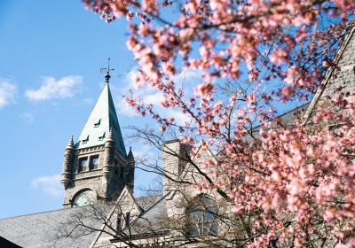 Taylor Hall in the spring