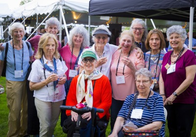 Judith Bailey ’63 (center, back row) at Reunion with her classmates