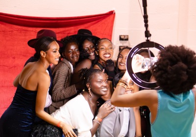 A group of students at the Black Love event