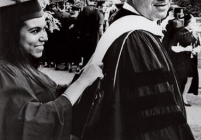 Marcia Young Cantarella '68 with her father, Civil Rights Movement leader Whitney Young.