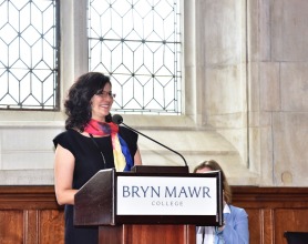 Saskia at Alumnae Association meeting