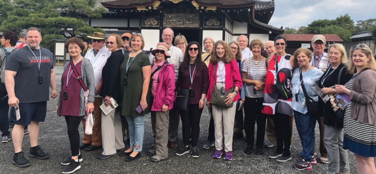 In front of Kyoto’s Nijō Castle.