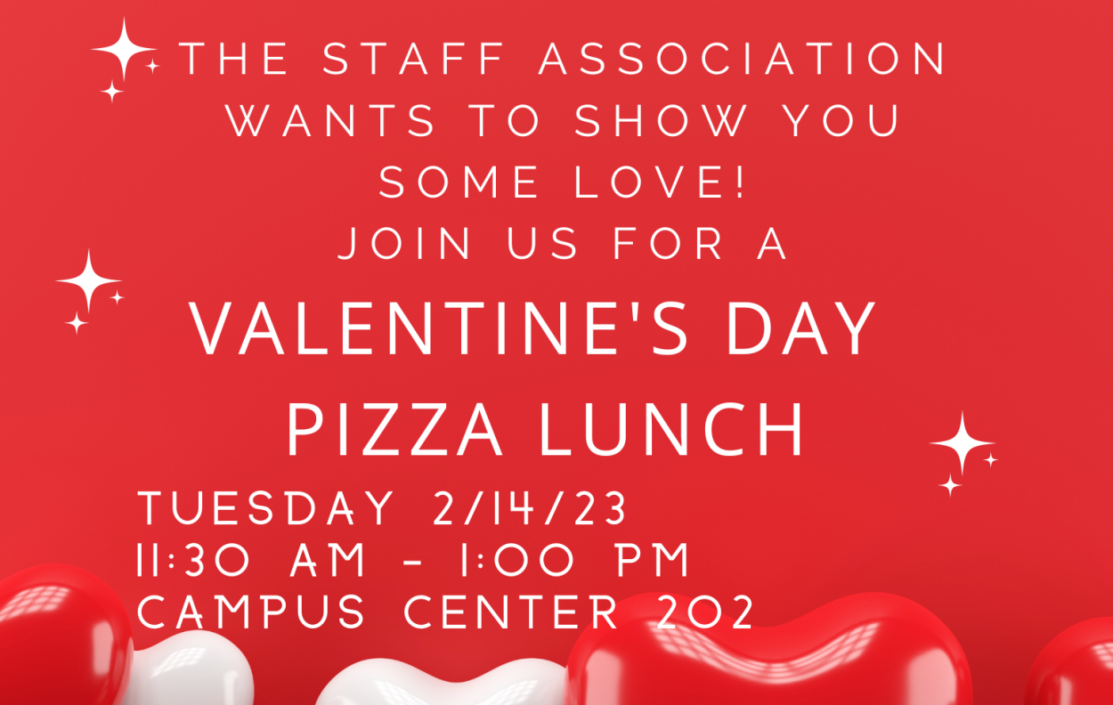 Staff Association Valentine's Day Lunch 2023 flier