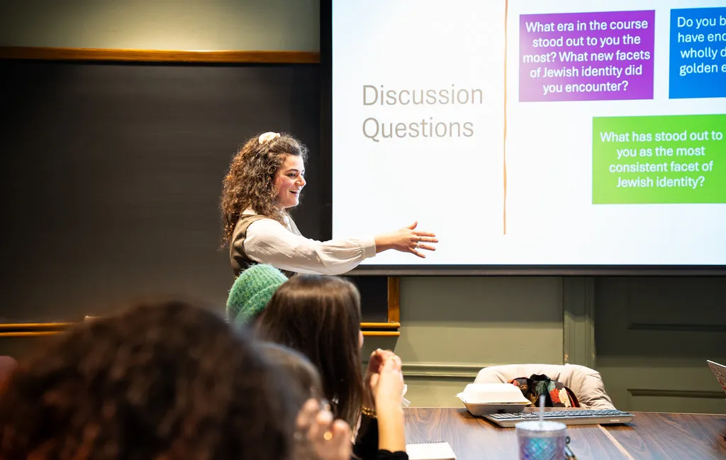 a professor teaching a class