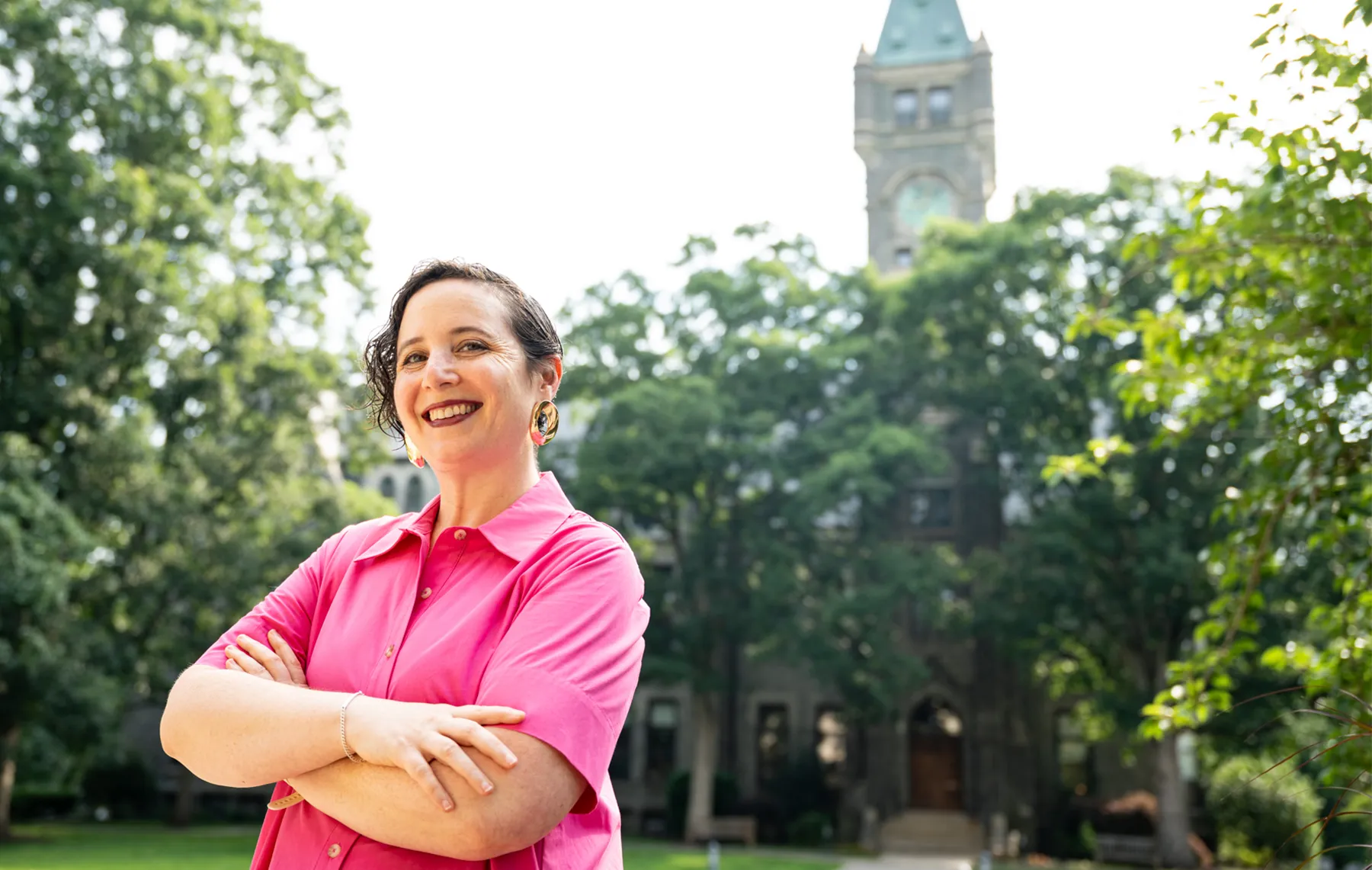 Chudnow in front of taylor hall