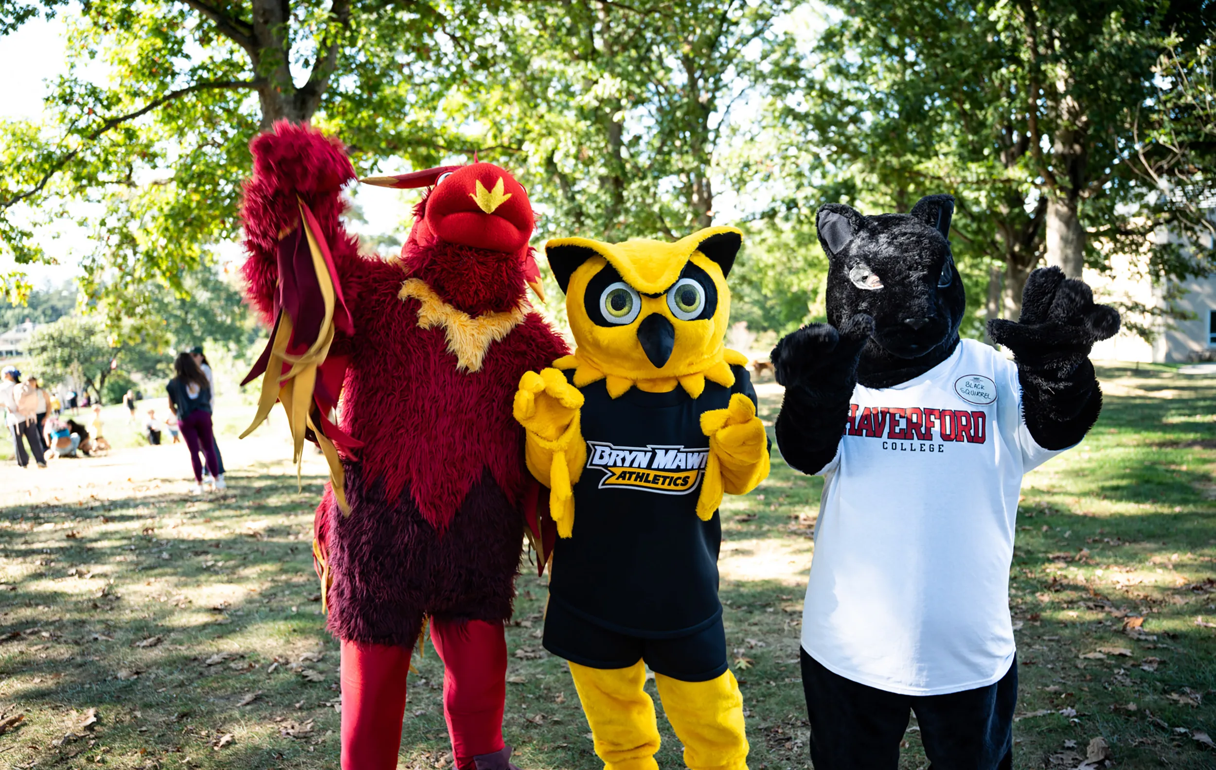 The athletic mascots of the tri-college consortium