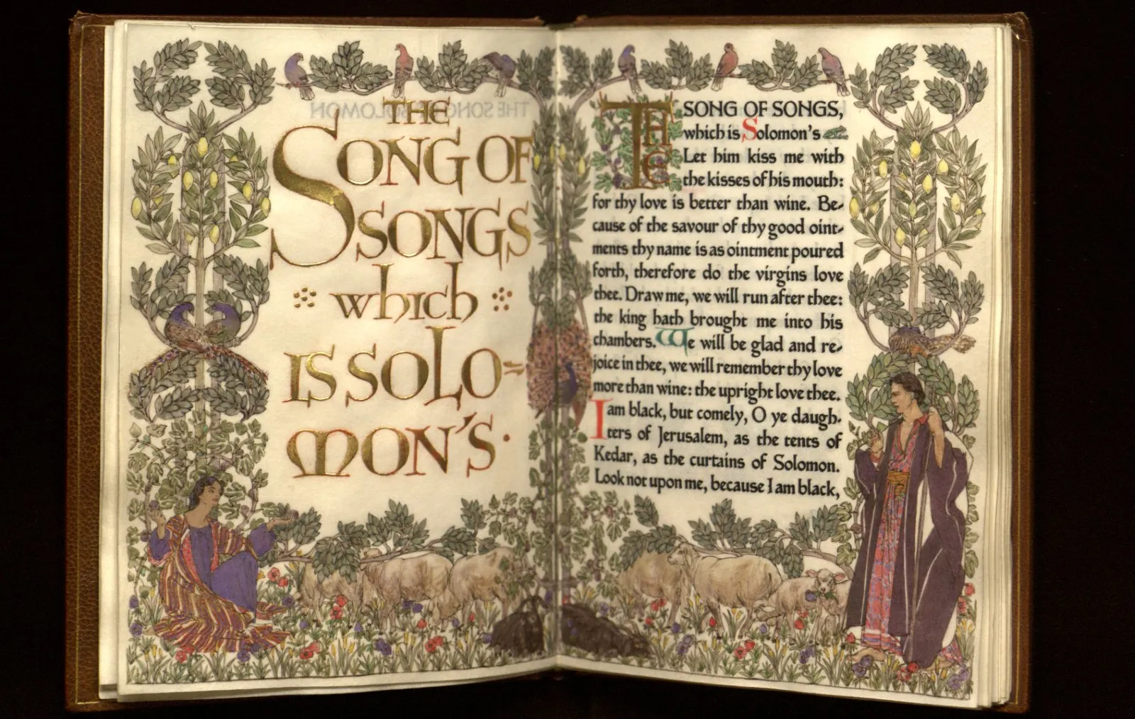 Special Collections and history of art illuminated manuscript of Song of Songs