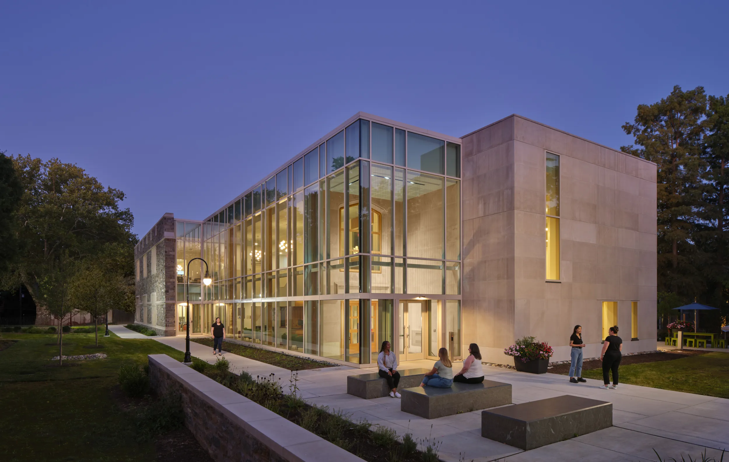 the wellness center at night