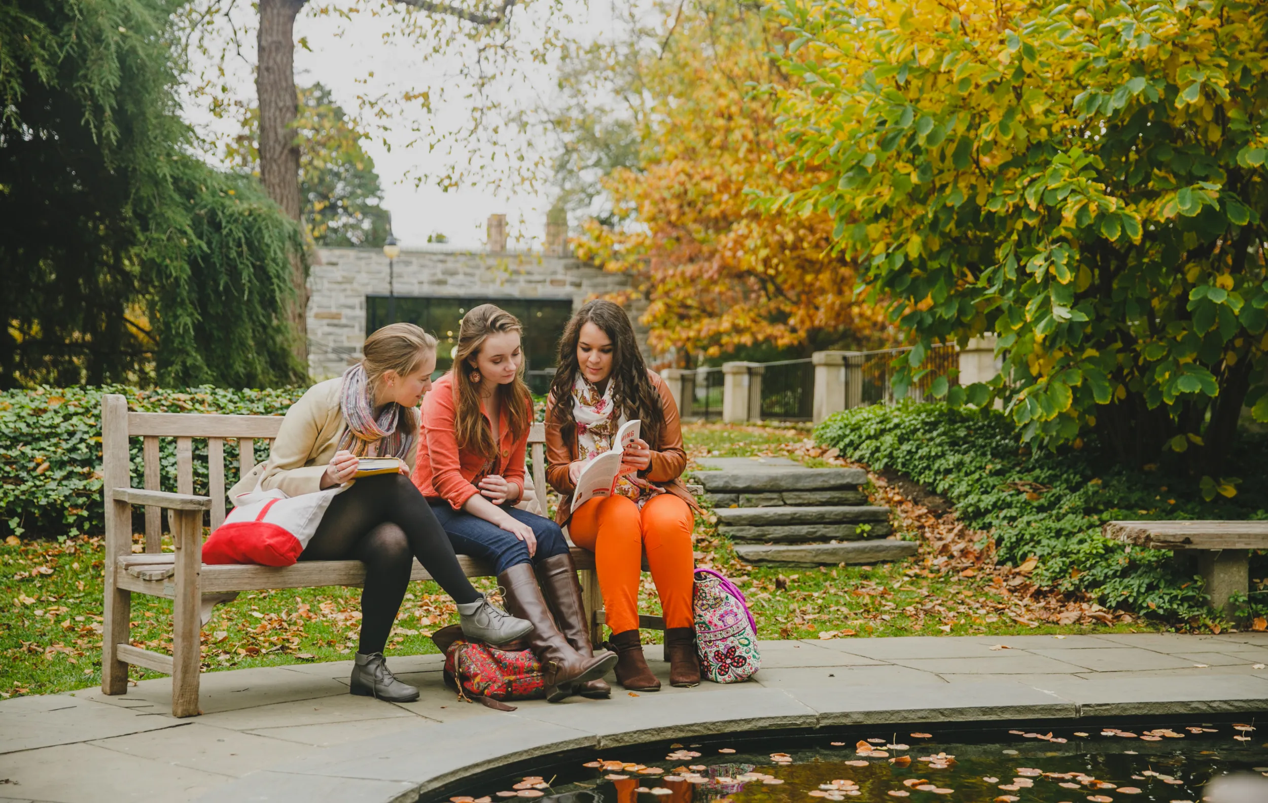 students on campus