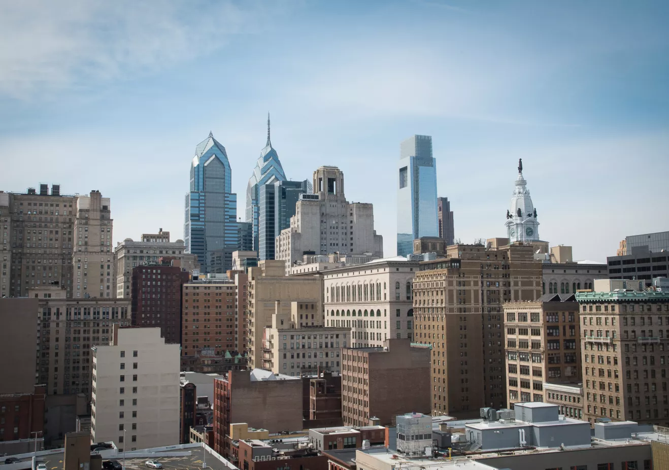 Philadelphia skyline from helipad-3181