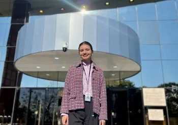Sofia at an internship