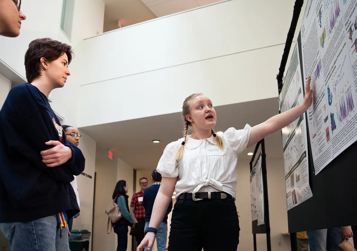 a student explains her research