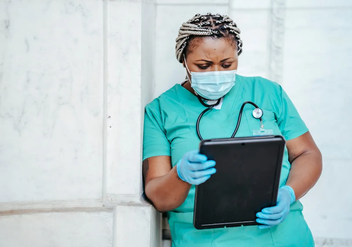 Health Professions looking at chart