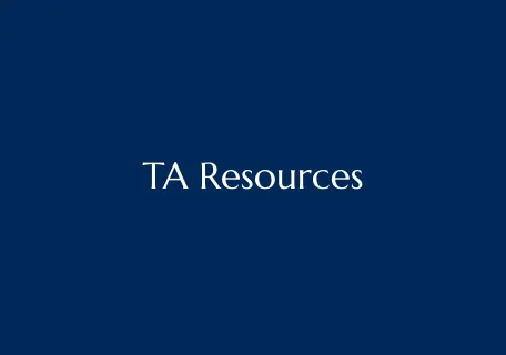 Blue title card that reads "TA Resources"