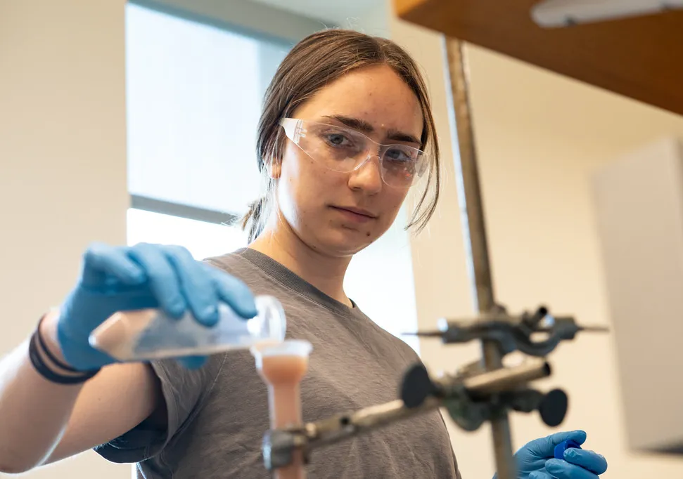 student in the lab