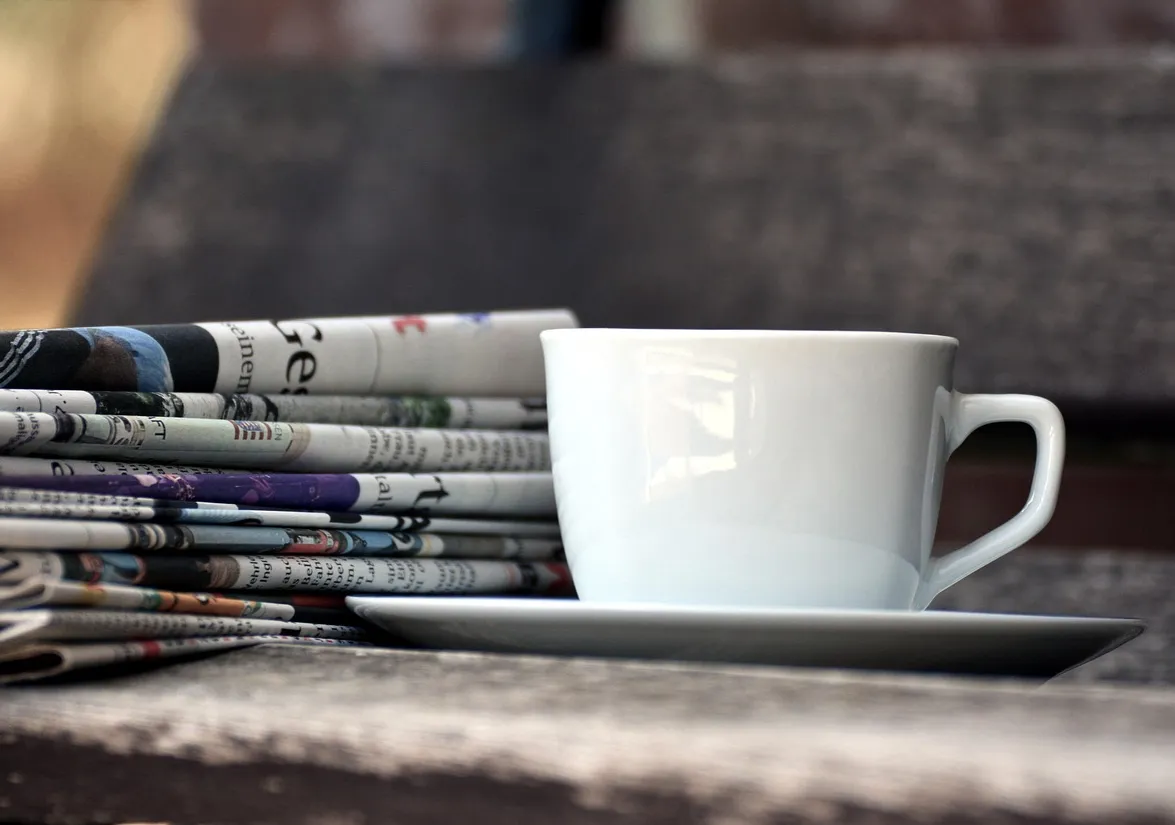 Newspaper and Coffee