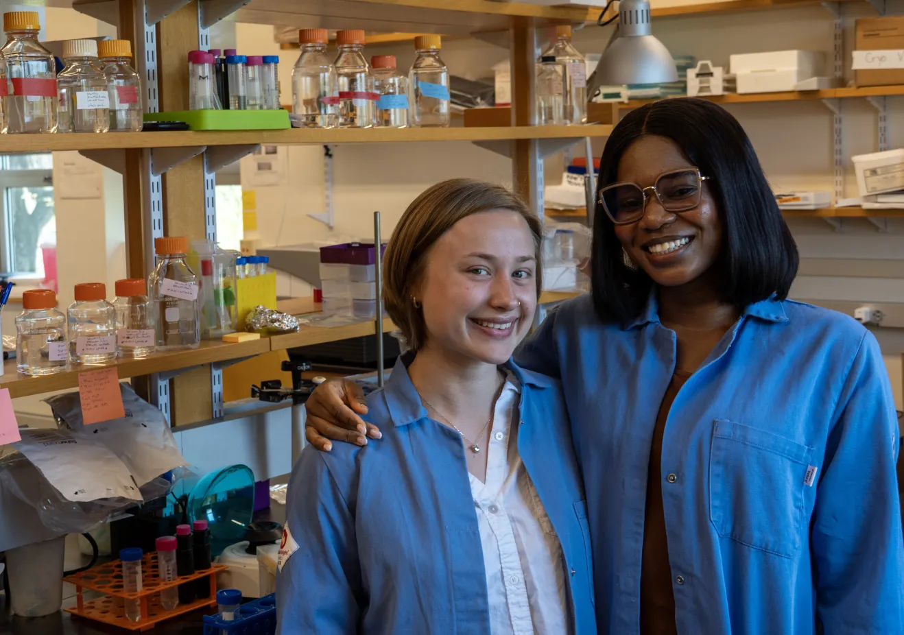 students in lab