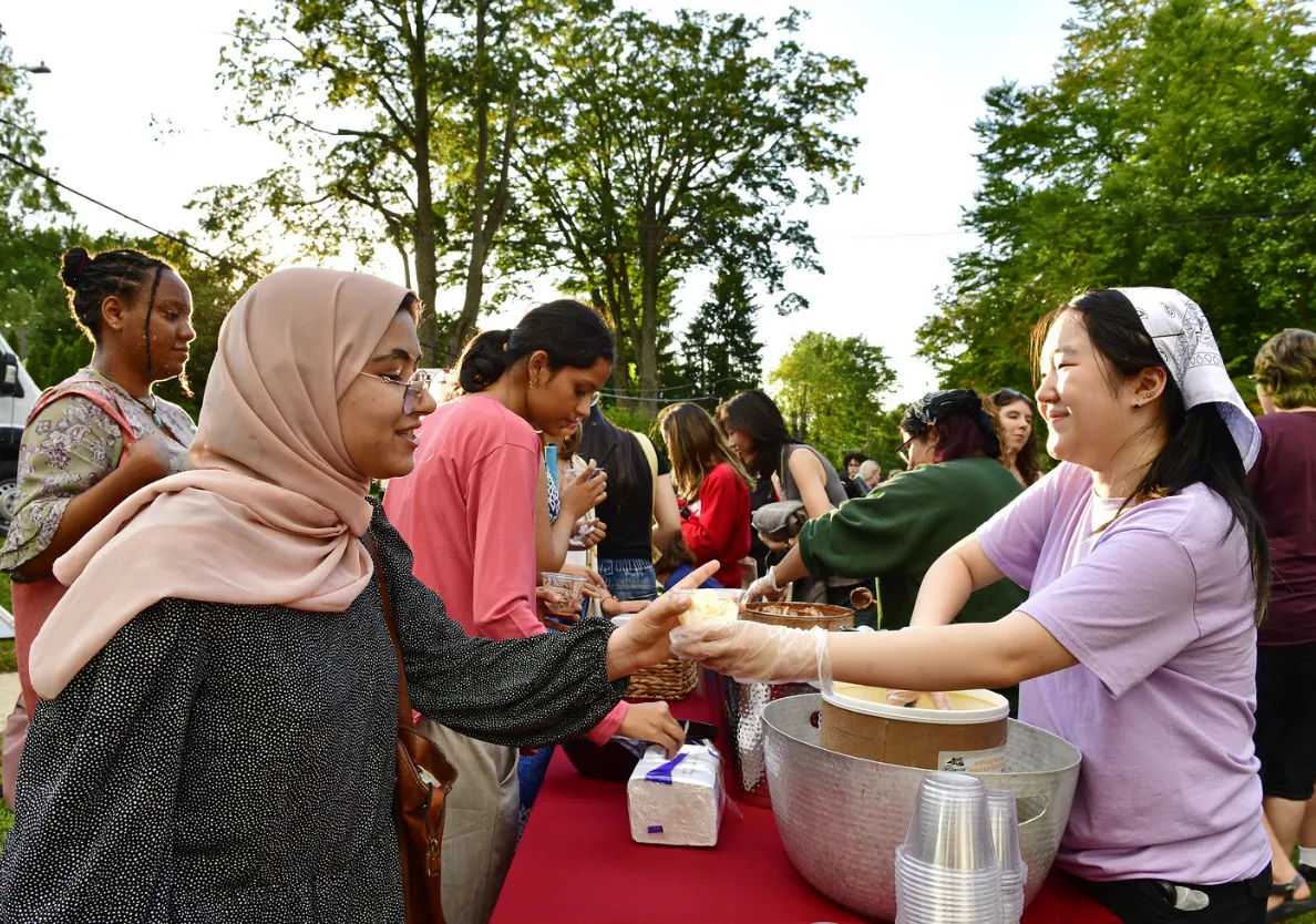 Student Worker at Ice Cream Social