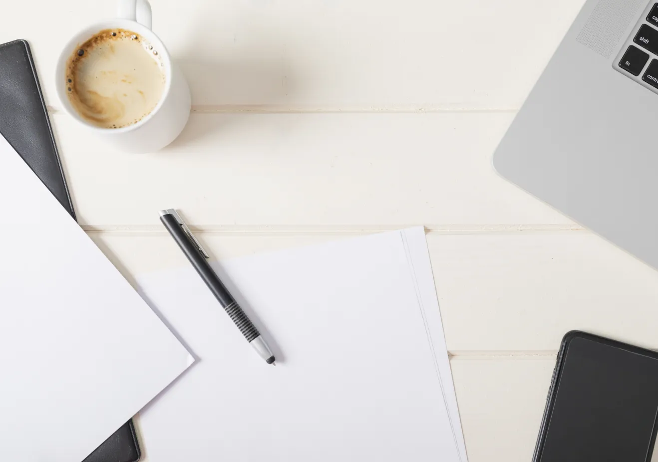 papers on a desk