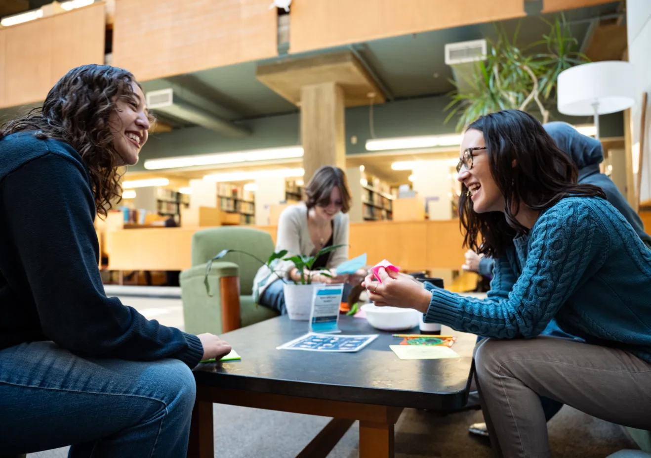 students sitting at a table