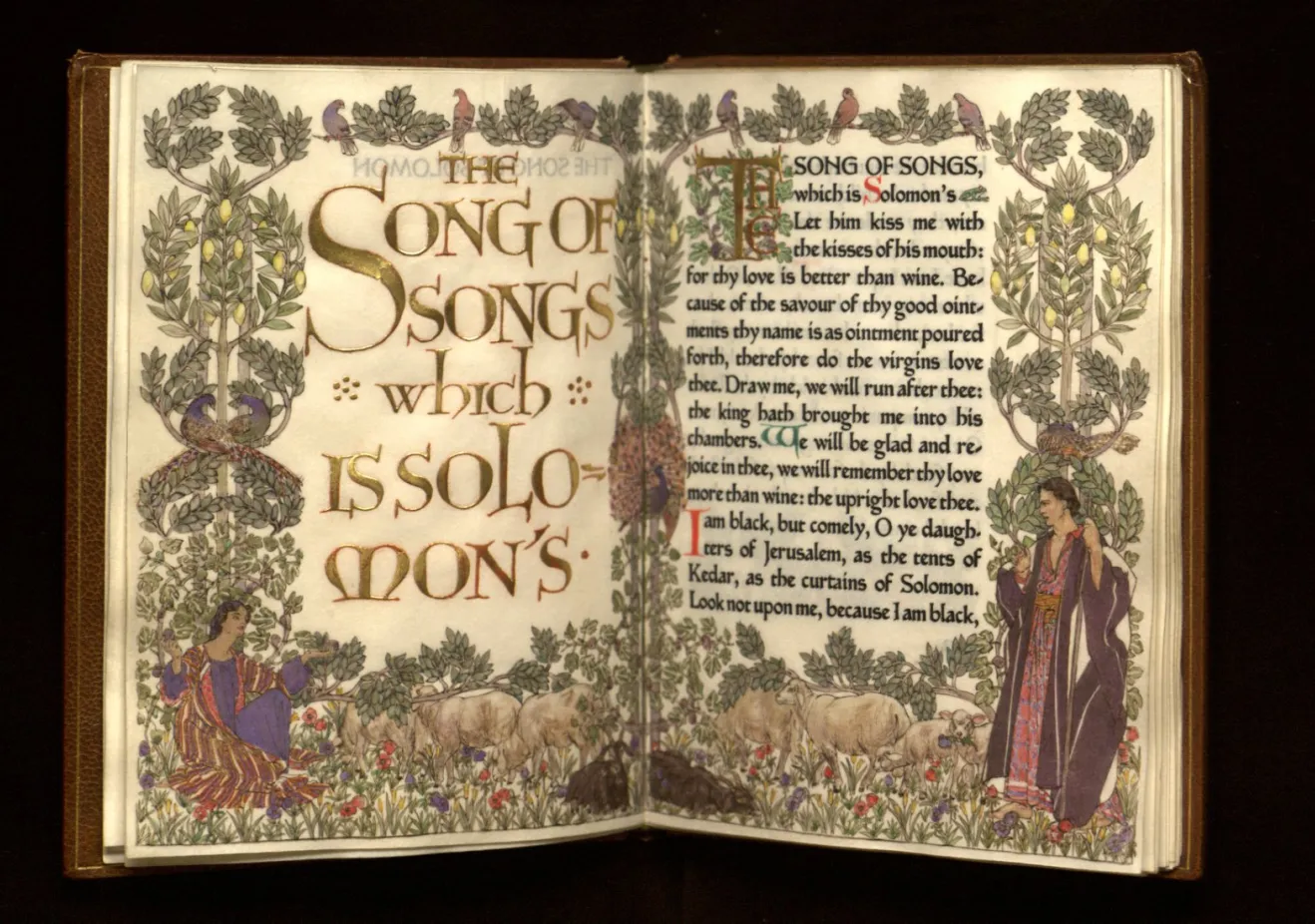 Special Collections and history of art illuminated manuscript of Song of Songs