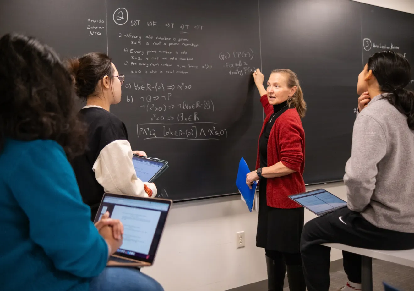 math graduate students collaborating with faculty