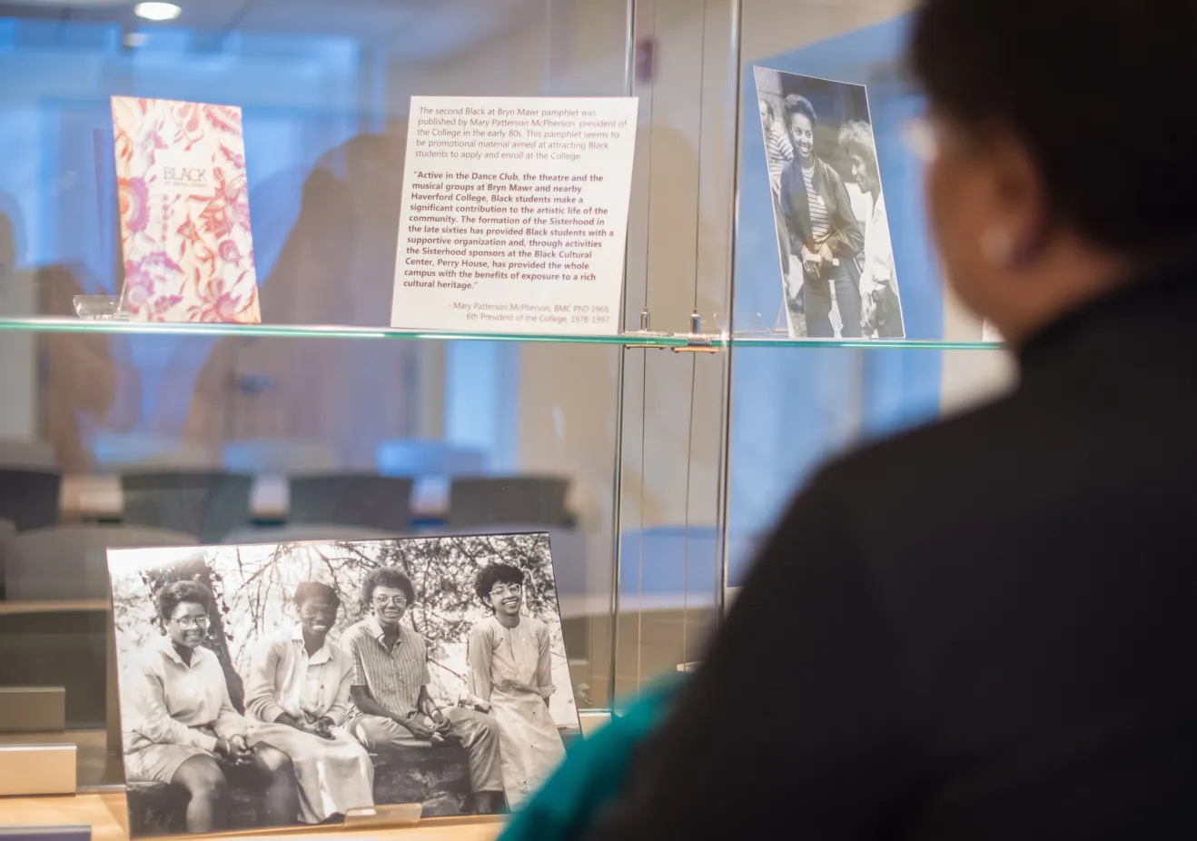 A scene from the Africana Studies Re-vision exhibit on the history of Black students at Bryn Mawr College