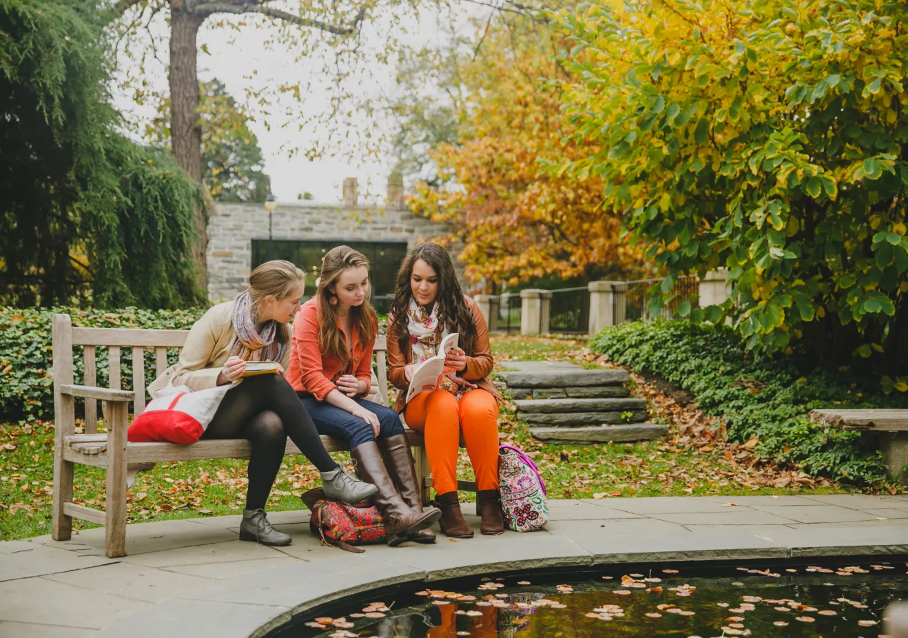 students on campus