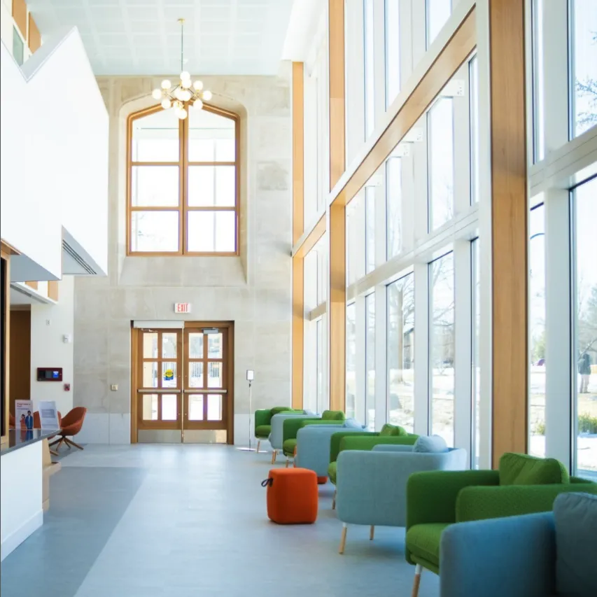 Interior photo of Student Life and Wellness Building