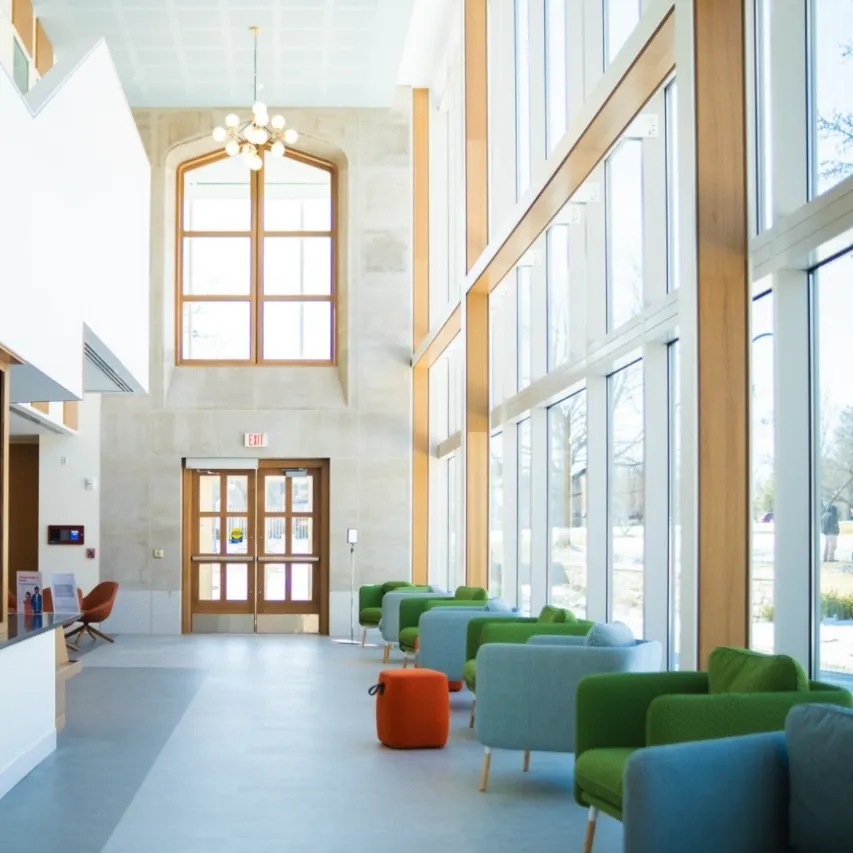 Interior photo of Student Life and Wellness Building