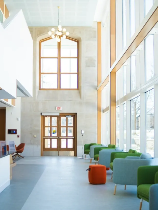 Interior photo of Student Life and Wellness Building
