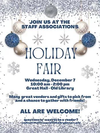 Staff Association Holiday Fair 2022 poster