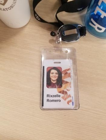 Internship ID badge of Rixzelle Romero