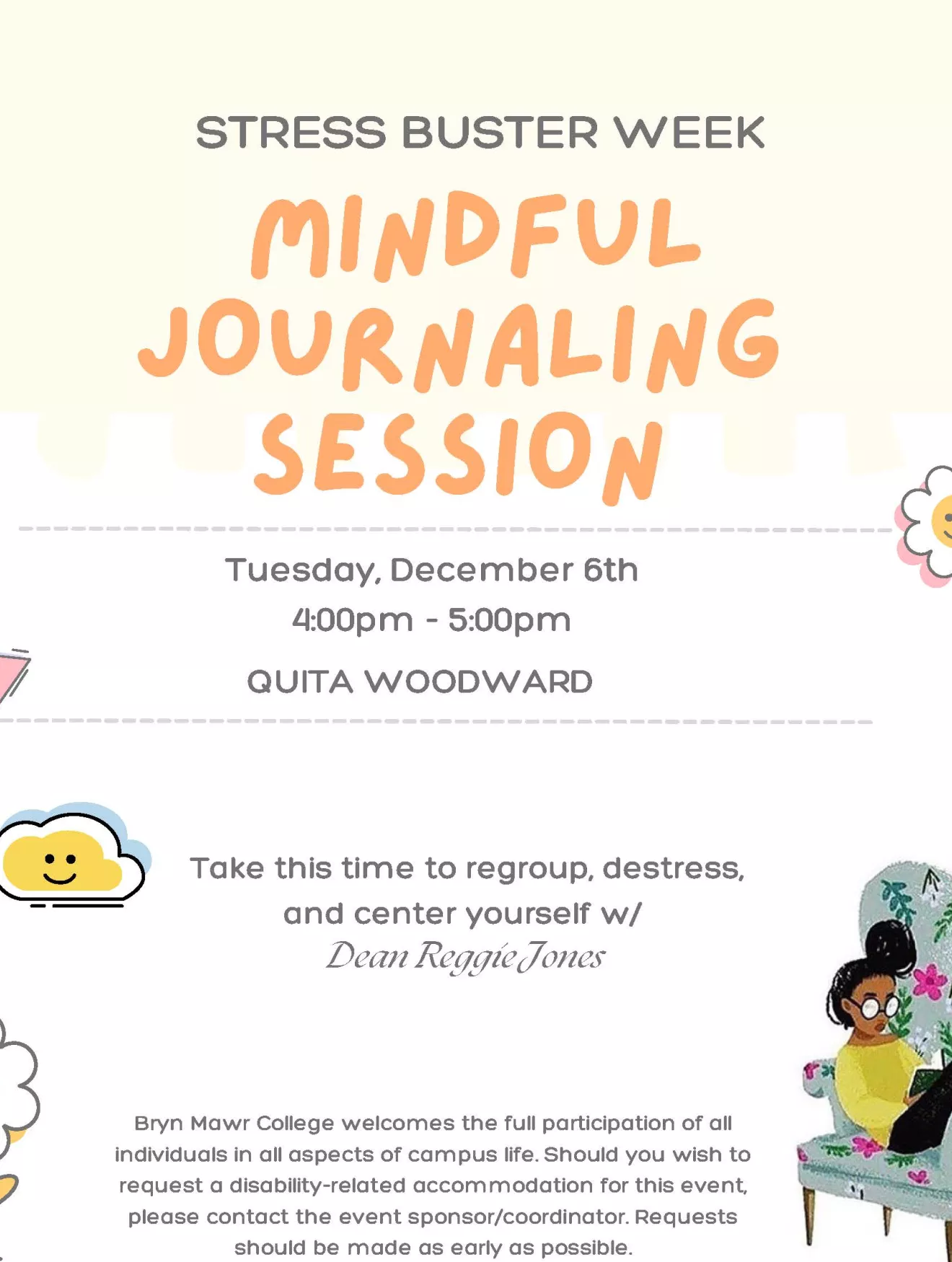 Mindful Journaling Stress-Buster Week Poster