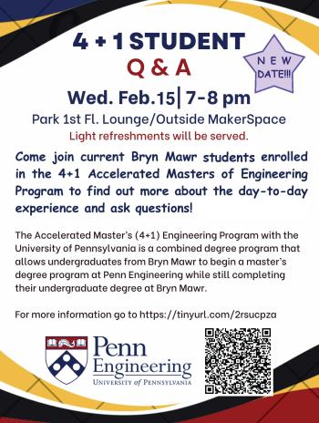 Penn Engineering 4+1 Q&A Feb. 15 event poster