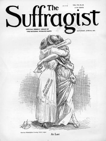 Suffragist Image from Bryn Mawr Library