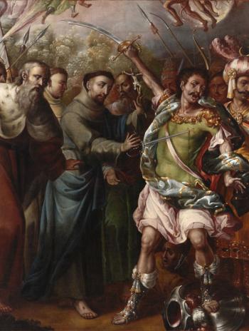 Image: 'Saint Francis Defeats the Antichrist', Cristóbal de Villalpando, 1691-92, Philadelphia Museum of Art