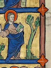 Illuminations attributed to different illuminators in the Ruskin Hours (Getty Ms. Ludwig IX 3), ca. 1300, northeastern France.