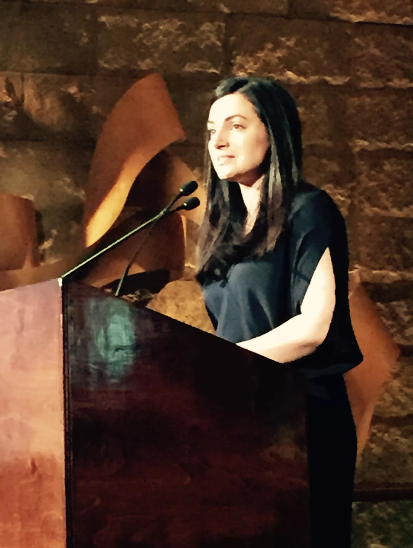 Namita at the annual gala for Sakhi for South Asian women in 2015. 