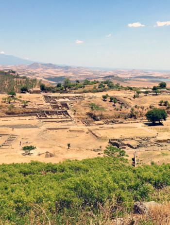 Archaeological excavations at Morgantina, Sicily.