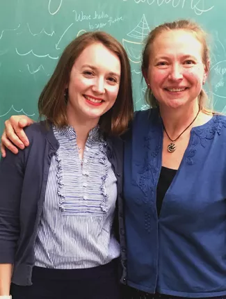 Math's Samantha Pezzimenti and Professor Lisa Traynor