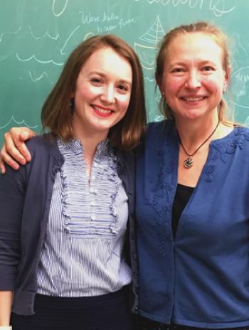 Math's Samantha Pezzimenti and Professor Lisa Traynor
