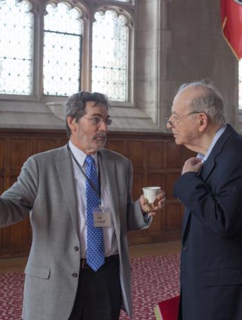 Professor James Wright with Malcolm H. Wiener, esteemed philanthropist and founder of the Institute for Aegean Prehistory