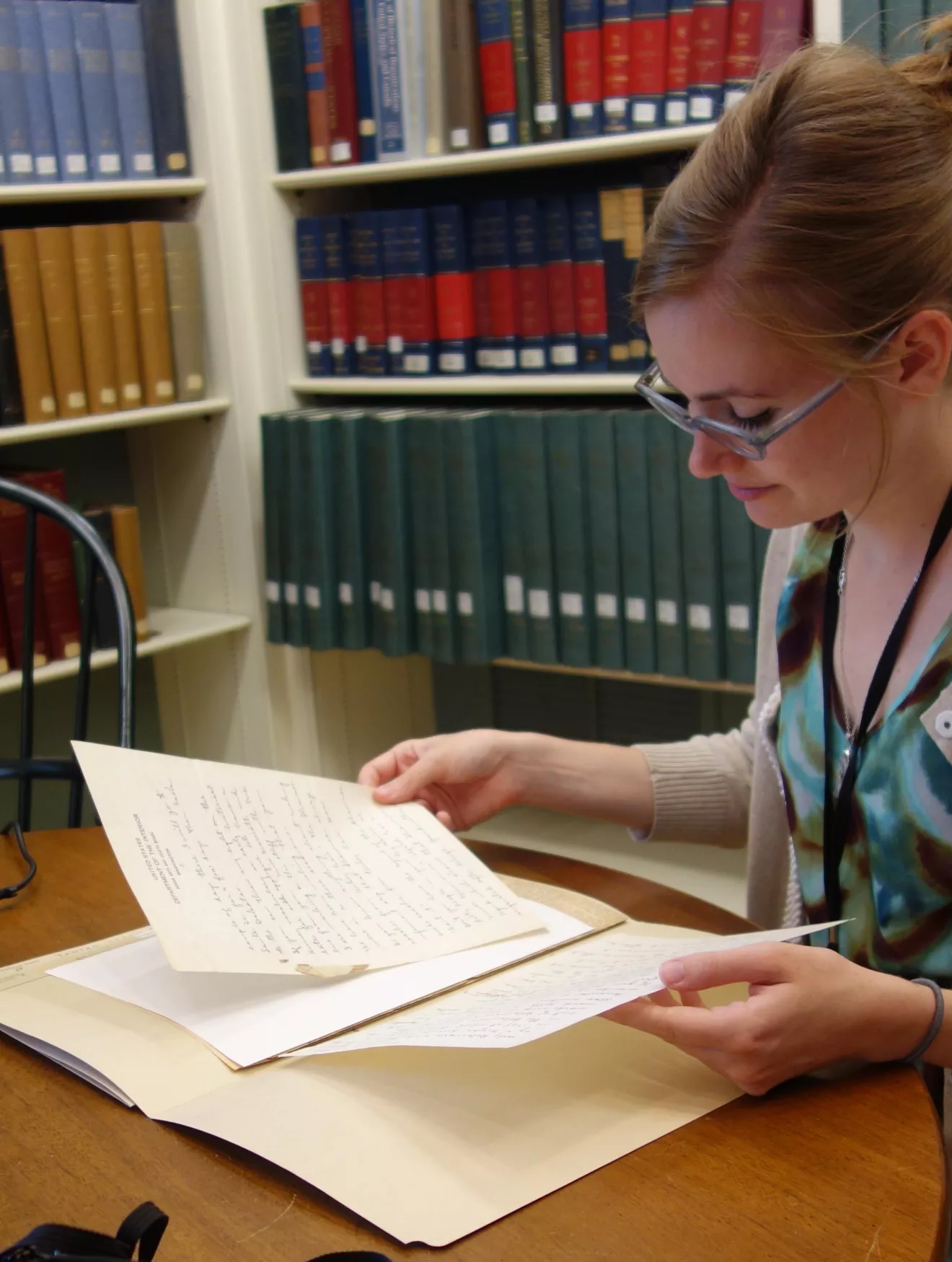 Michelle Smiley researching at the American Philosophical Society