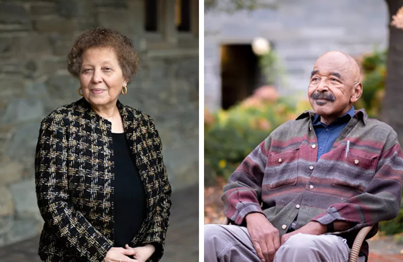 Photo of Professor Mary J. Osirim and Professor Robert E. Washington